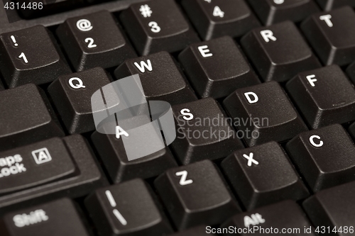 Image of Black Keyboard Detail