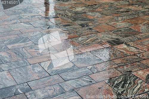 Image of Wet Stone Pavement
