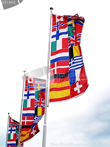 Image of many flags