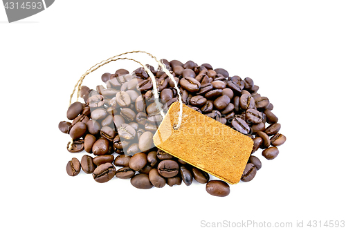 Image of Coffee black grain with tag