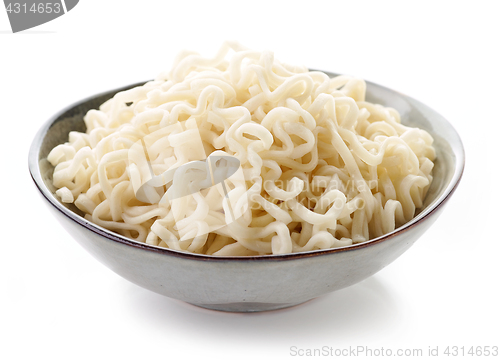 Image of Bowl of boiled egg noodles