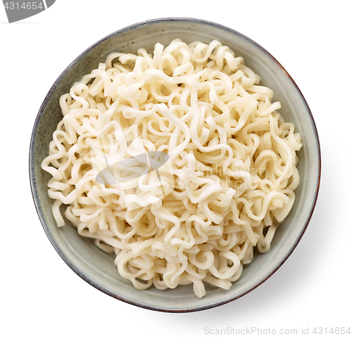 Image of Bowl of boiled egg noodles