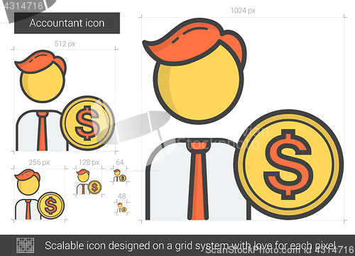 Image of Accountant line icon.