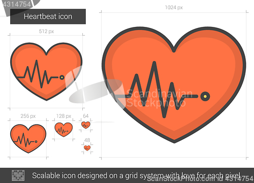 Image of Heartbeat line icon.