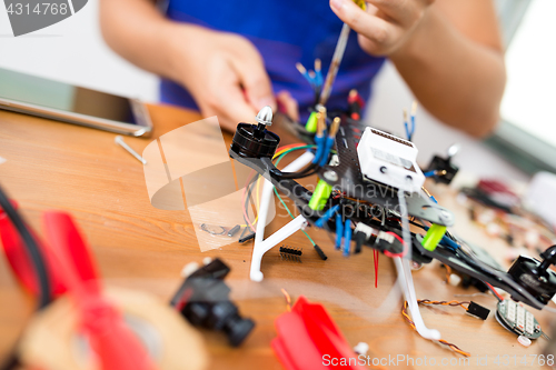 Image of Installation of flying drone