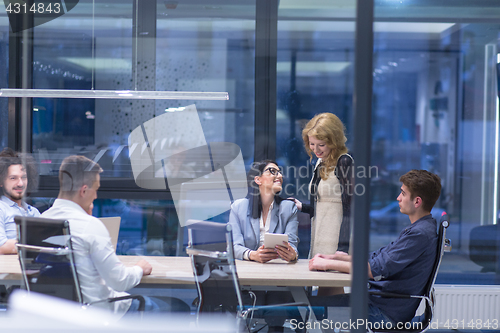 Image of Startup Business Team At A Meeting at modern office building