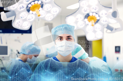 Image of surgeon in operating room at hospital