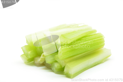Image of Cutting fresh bunch of celery