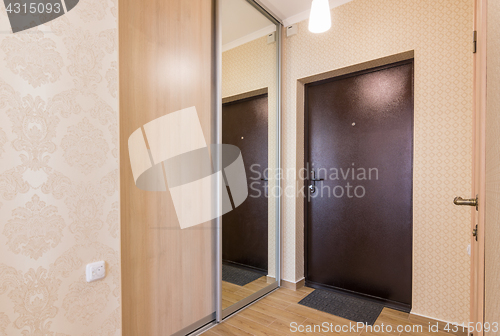 Image of Entrance hallway, interior, entrance door and built-in wardrobes