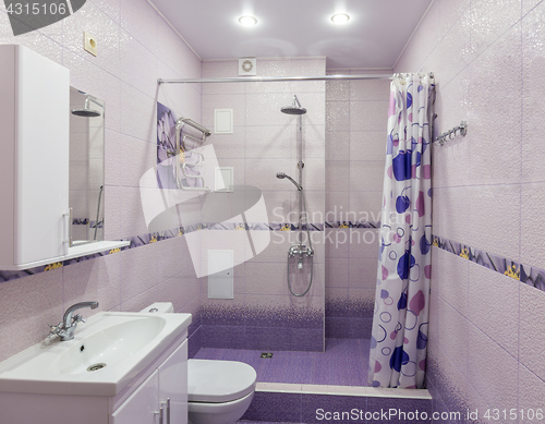 Image of Interior of a combined sanitary unit in the apartment