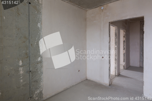 Image of The layout of the apartment in the new building, the doorways to the rooms