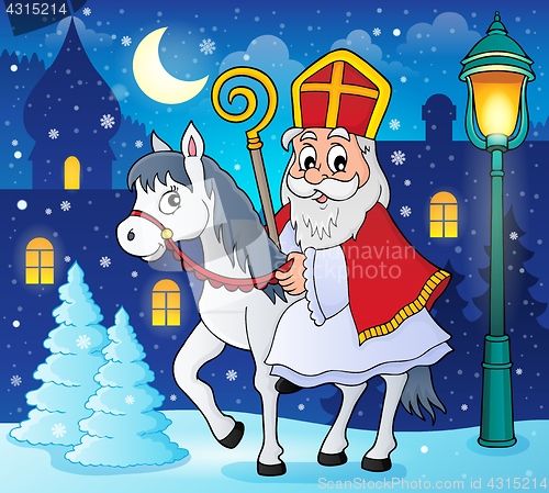 Image of Sinterklaas on horse theme image 3