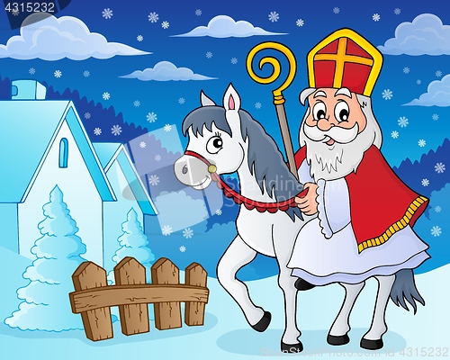 Image of Sinterklaas on horse theme image 5