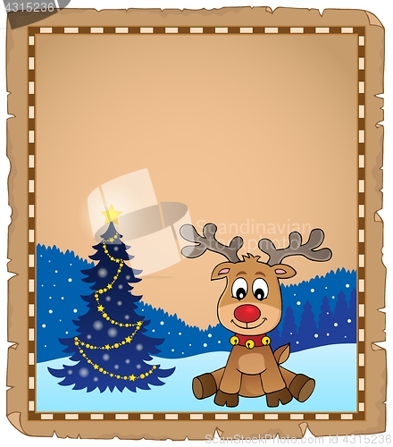 Image of Christmas deer topic parchment 1