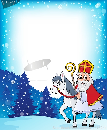 Image of Sinterklaas on horse theme image 4
