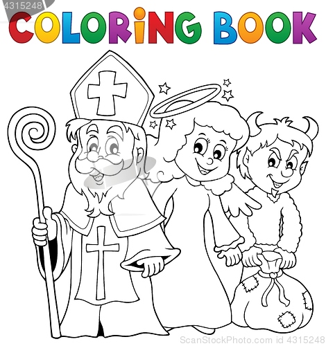 Image of Coloring book Saint Nicholas Day theme 1