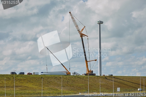 Image of Wind tubines constuction