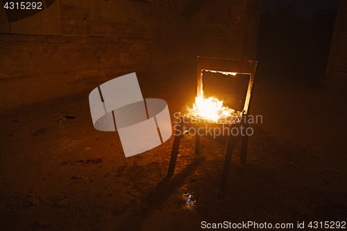 Image of Chair on fire