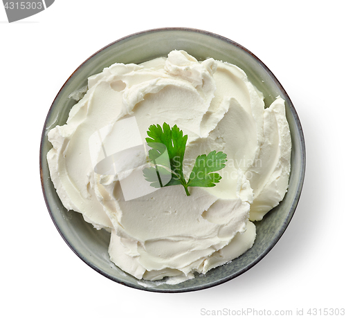 Image of Bowl of cream cheese