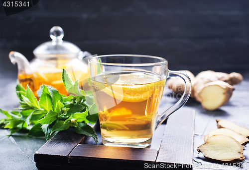 Image of ginger, mint and tea