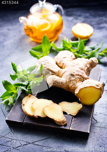 Image of ginger, mint and tea