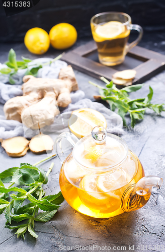 Image of ginger, mint and tea