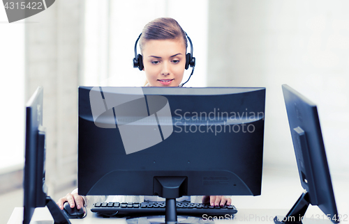 Image of friendly female helpline operator