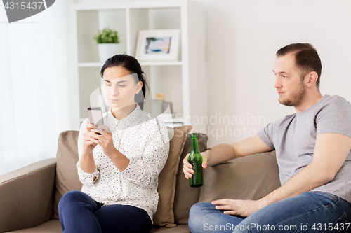 Image of couple having argument at home