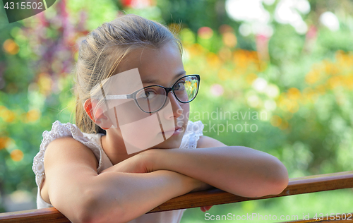 Image of Thoughtful little girl