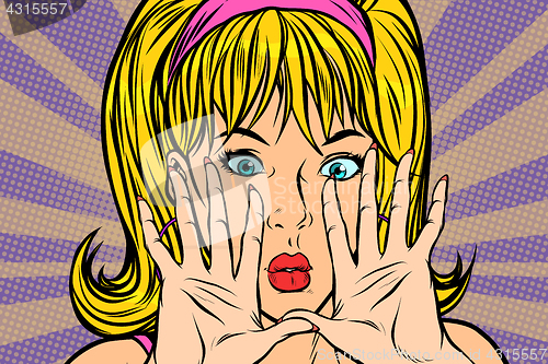 Image of pop art blonde Pop art retro