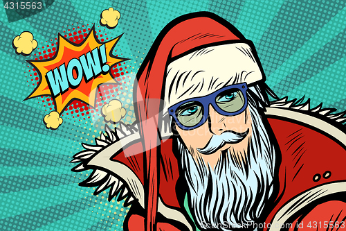 Image of wow Hipster Santa Claus