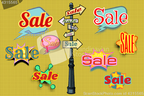 Image of Sales background pole sign