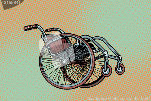 Image of Realistic wheelchair, symbol International Day of Persons with D