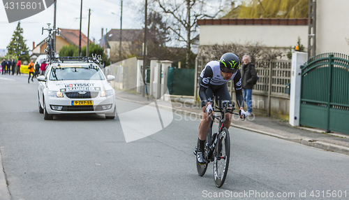 Image of The Cyclist Matthew Martin Brammeier - Paris-Nice 2016 