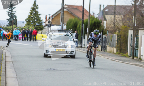 Image of The Cyclist Matthew Martin Brammeier - Paris-Nice 2016 