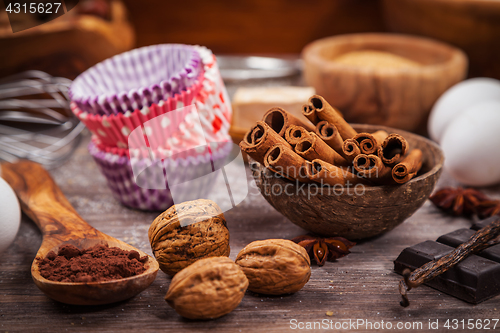 Image of Assorted baking ingredients