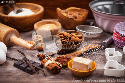 Image of Assorted baking ingredients