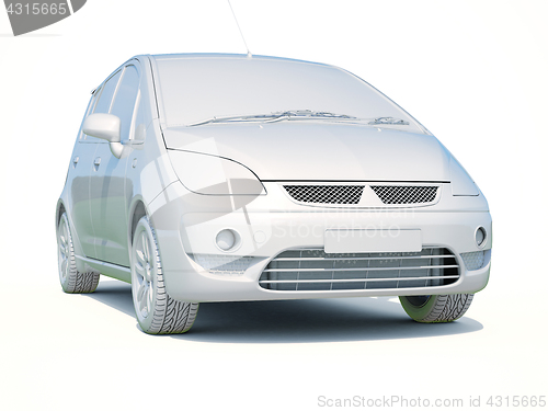 Image of 3d Car White Blank Template