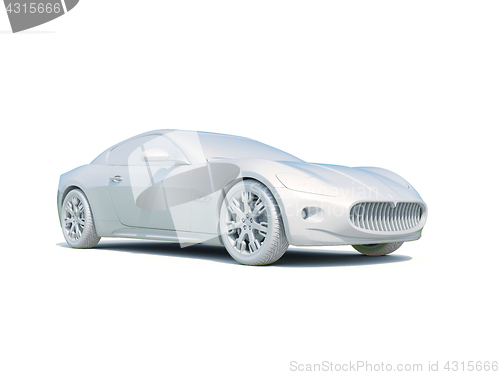 Image of 3d Car White Blank Template