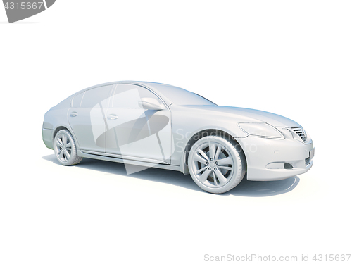 Image of 3d Car White Blank Template