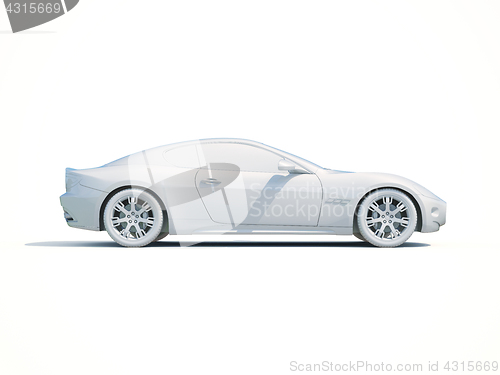 Image of 3d Car White Blank Template