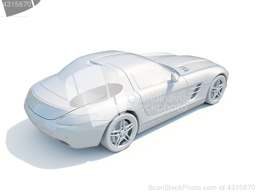 Image of 3d Car White Blank Template