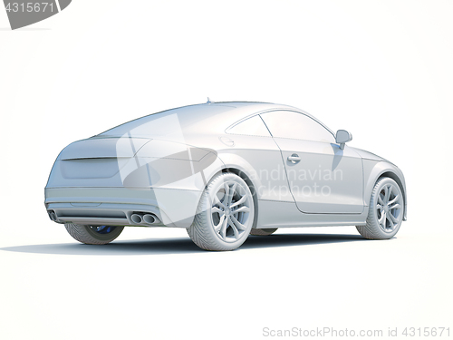 Image of 3d Car White Blank Template