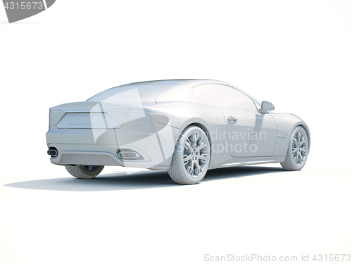 Image of 3d Car White Blank Template