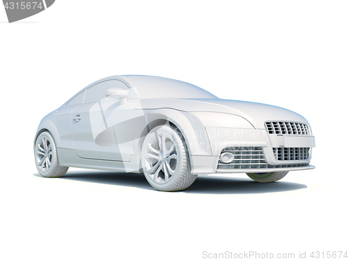 Image of 3d Car White Blank Template
