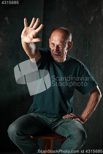 Image of Screaming Senior Man