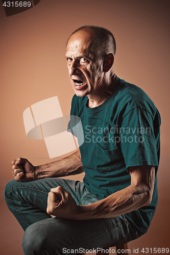 Image of Screaming Senior Man