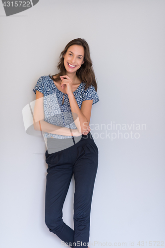 Image of young woman isolated on white background