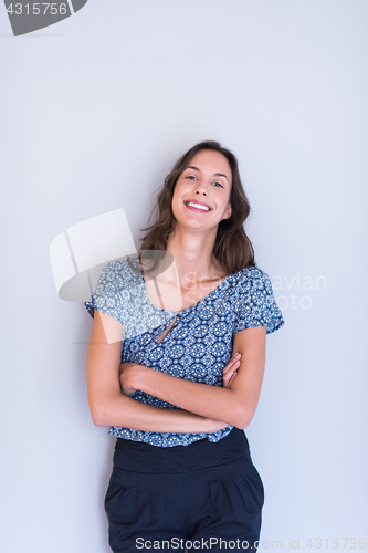 Image of young woman isolated on white background