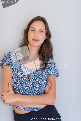Image of young woman isolated on white background